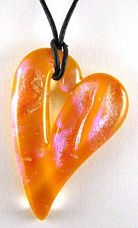 ElfenGlas� Serie ElfenHerz - Anh�nger,  Glas, Schmuck, Glasschmuck, Dichroic, Fusing, Mode, Modeschmuck