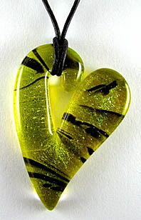 ElfenGlas� Serie ElfenHerz - Anh�nger,  Glas, Schmuck, Glasschmuck, Dichroic, Fusing, Mode, Modeschmuck