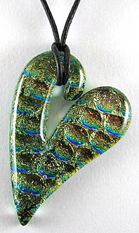 ElfenGlas� Serie ElfenHerz - Anh�nger,  Glas, Schmuck, Glasschmuck, Dichroic, Fusing, Mode, Modeschmuck