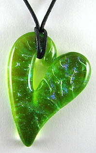 ElfenGlas� Serie ElfenHerz - Anh�nger,  Glas, Schmuck, Glasschmuck, Dichroic, Fusing, Mode, Modeschmuck