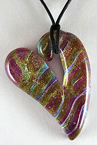 ElfenGlas� Serie ElfenHerz - Anh�nger,  Glas, Schmuck, Glasschmuck, Dichroic, Fusing, Mode, Modeschmuck